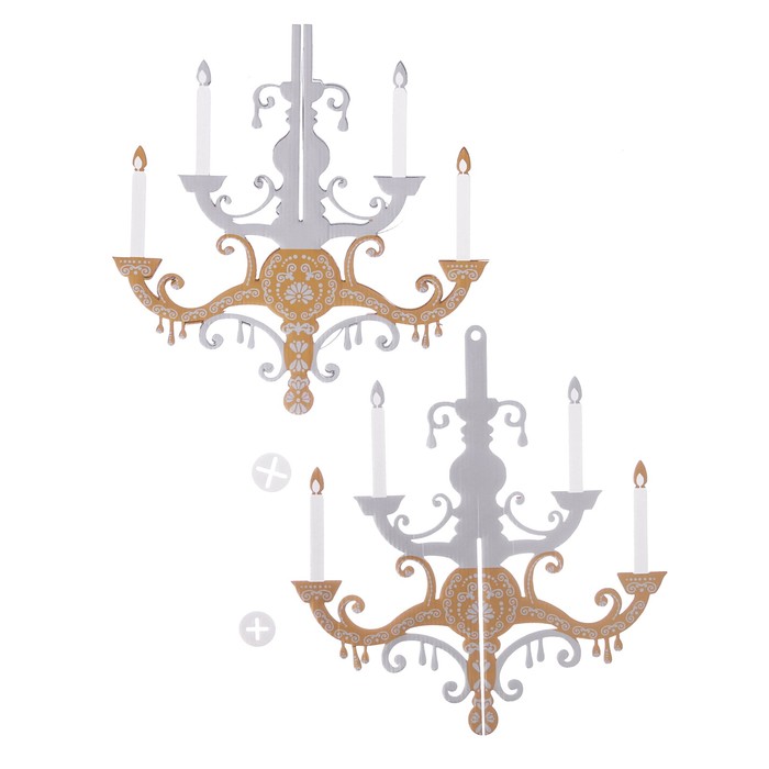 Люстра "Серебро-золото"