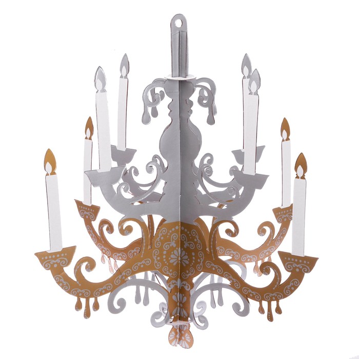 Люстра "Серебро-золото"