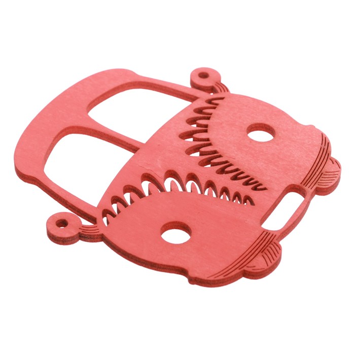 Открытка деревянная "Машинка"