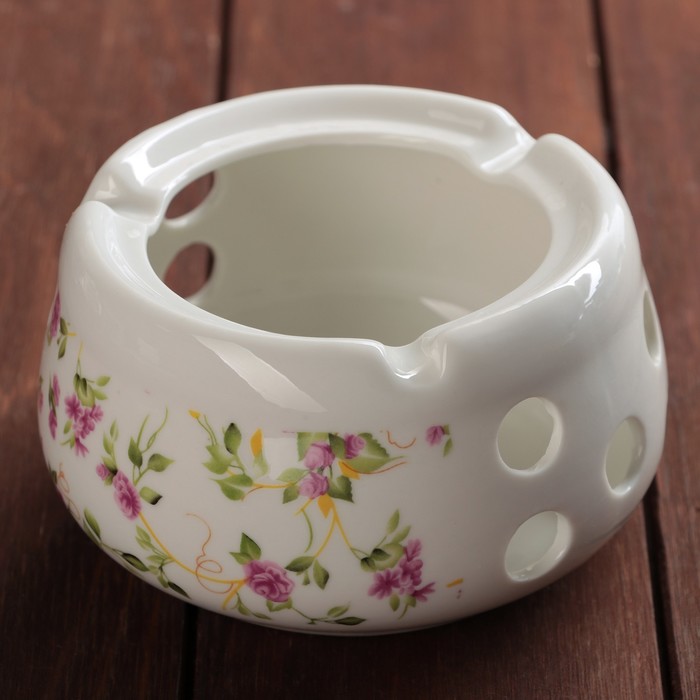 Чайник заварочный 800 мл "Прованс", с керамическим ситом и подставкой для подогрева