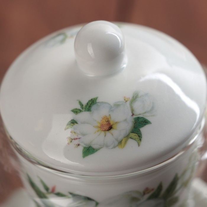 Чайник заварочный 800 мл "Яблоня", с керамическим ситом и подставкой для подогрева