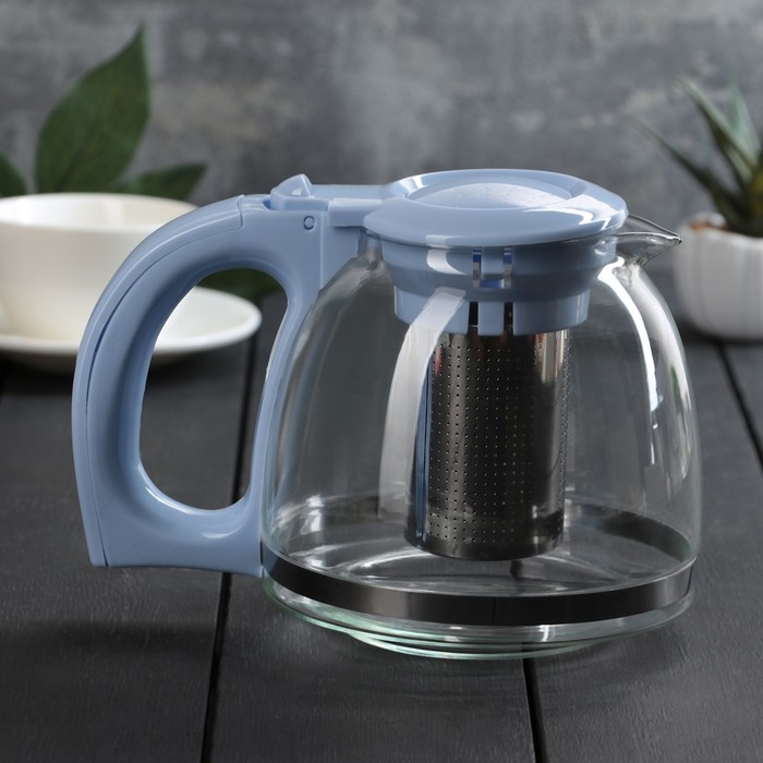 Чайник заварочный 1,2 л "Мегги", цвет голубой