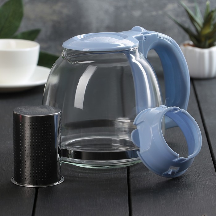 Чайник заварочный 1,2 л "Мегги", цвет голубой
