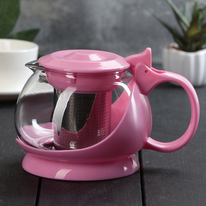 Чайник заварочный 1,1 л "Бетти", цвет розовый
