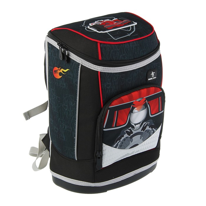 Ранец на замке Belmil Zero-G 36*24*17 для девочки Race синий + подарок 405-43/06