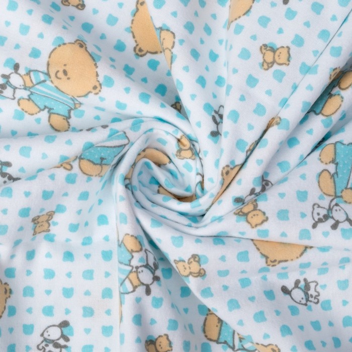 Фланель Мишки 160 г/м2, ш. 150 см, дл. 10 м, 100% хлопок