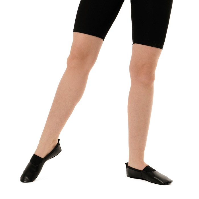 Чешки натуральная кожа, цвет чёрный, длина по стельке 14,5см