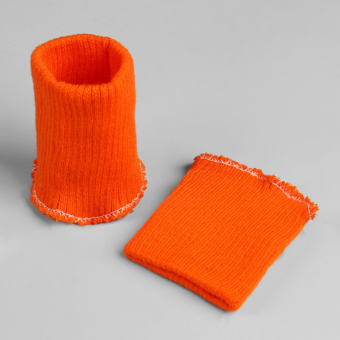 Манжеты для детской одежды, 6см*8см, цвет оранжевый
