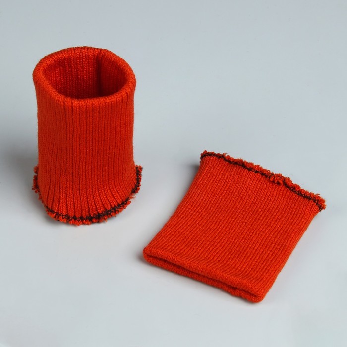 Манжеты для детской одежды, 6см*8см, цвет кирпичный