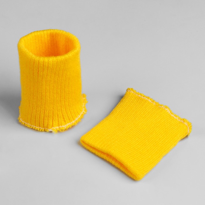 Манжеты для детской одежды, 6см*8см, цвет жёлтый
