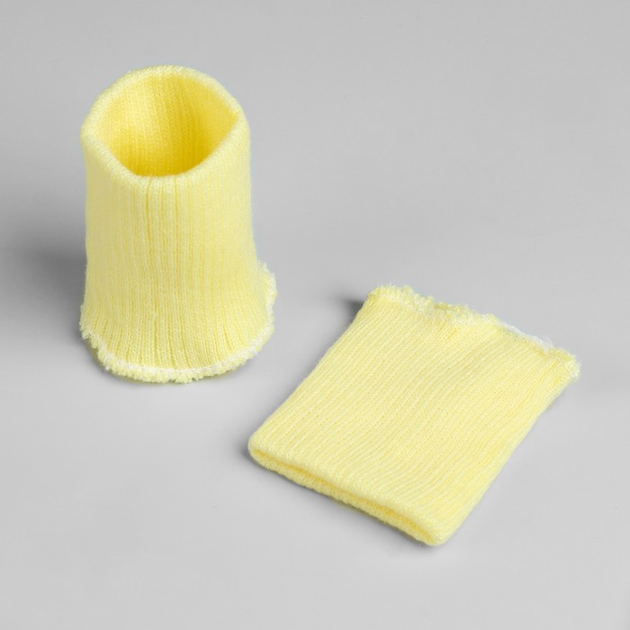 Манжеты для детской одежды, 6см*8см, цвет бледно-жёлтый
