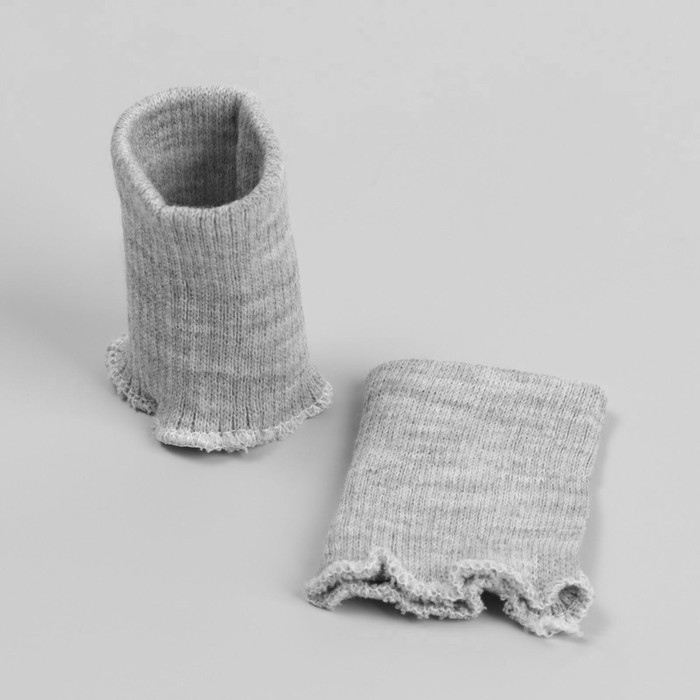 Манжеты для детской одежды, 6см*8см, цвет светло-серый