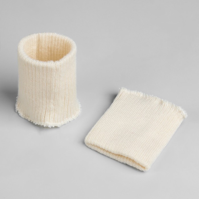 Манжеты для детской одежды, 6см*8см, цвет светло-бежевый