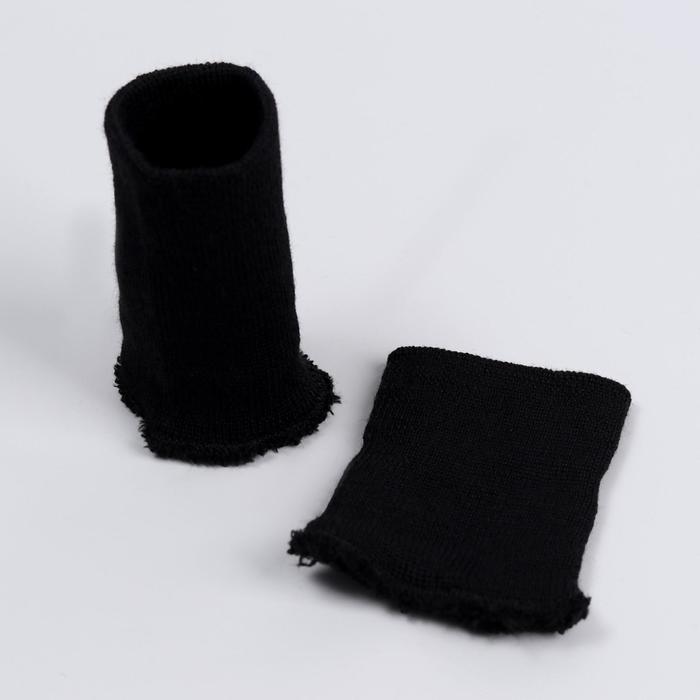 Манжеты шерстяные, 7,5см*10см, цвет чёрный