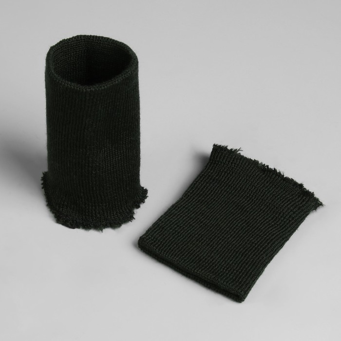 Манжеты шерстяные, 7,5см*10см, цвет тёмно-оливковый