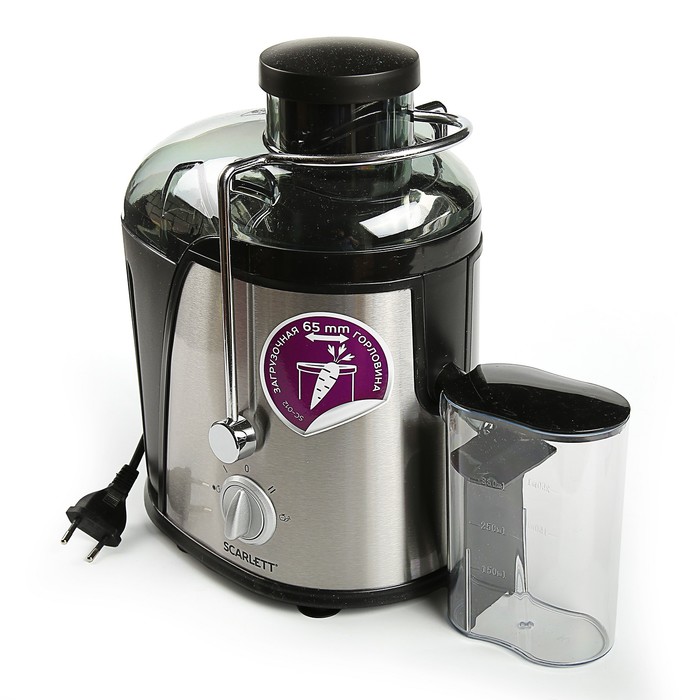 Соковыжималка Scarlett SC - 012, 600 Вт, резервуар 0,35 л, серебристый