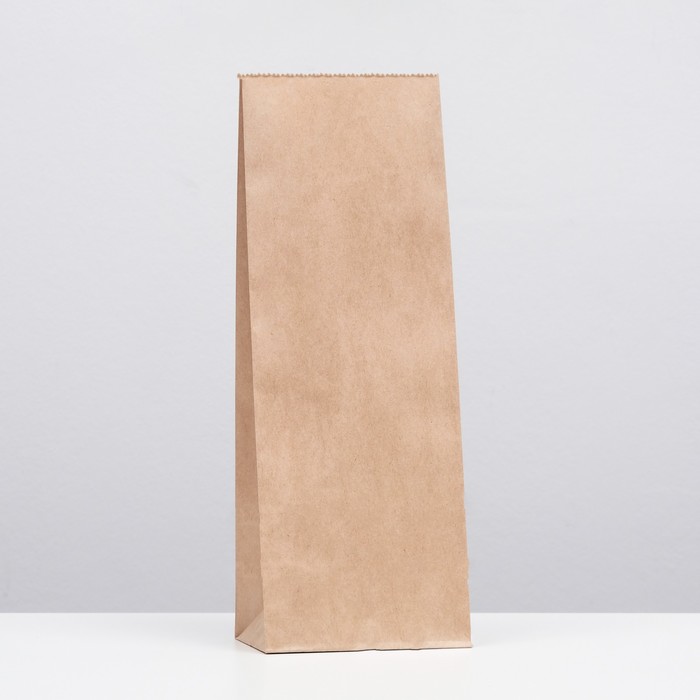 Пакет крафт бумажный фасовочный, прямоугольное дно 12 х 8 х 33 см