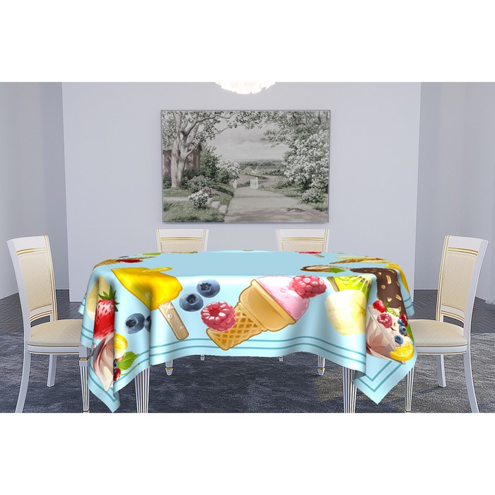 Скатерть "Мороженое" 145х180 см