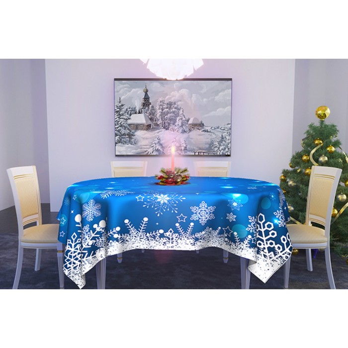 Скатерть "Иней" 145х220 см