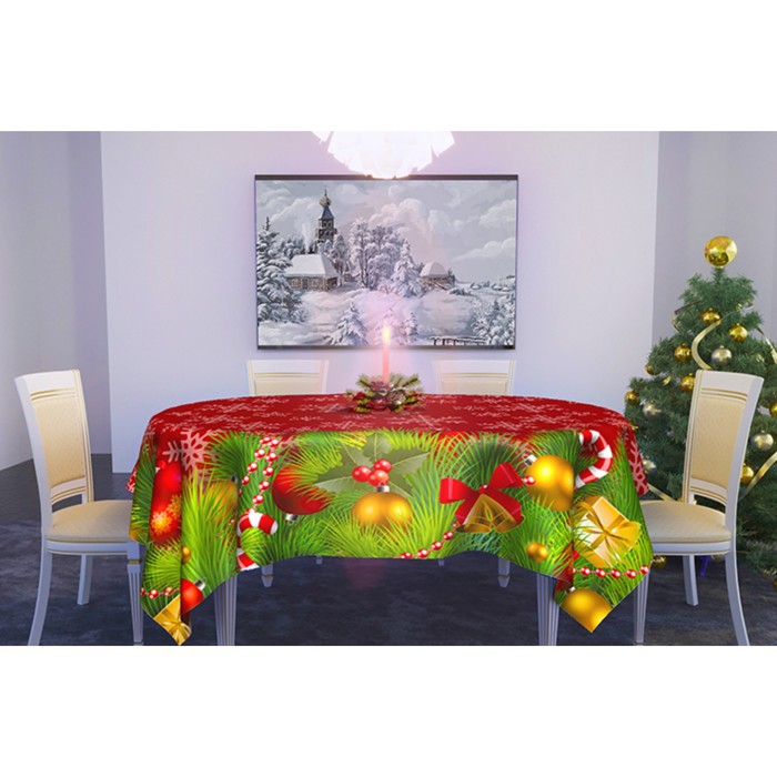 Скатерть "Новогодняя" 145х220 см