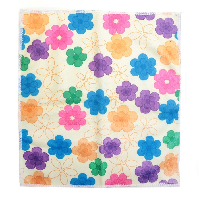 Салфетка для уборки "Цветочная поляна" 30х30 см