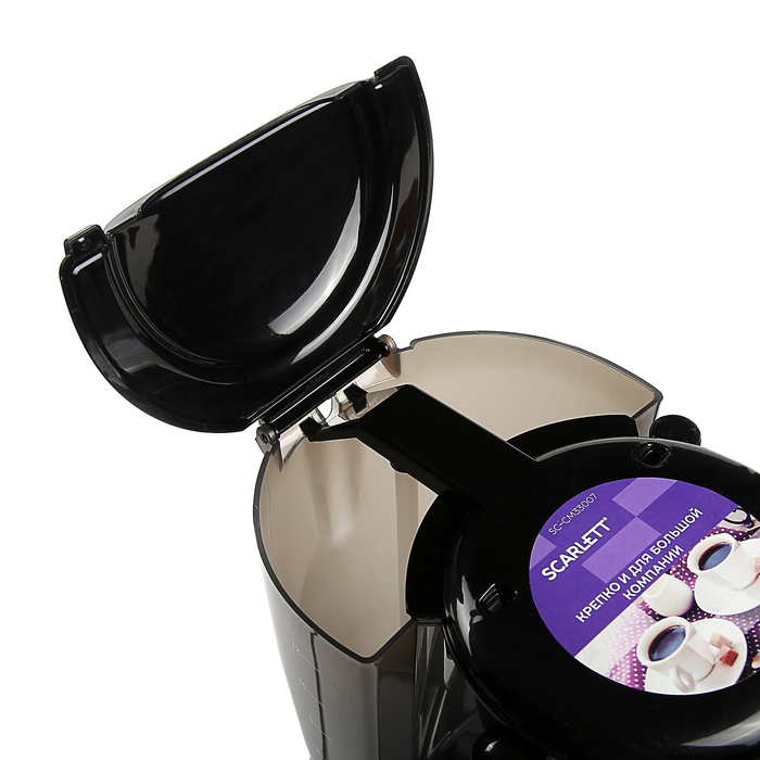 Кофеварка Scarlett SC-CM33007, капельная, 750 Вт, 1.25 л, черная