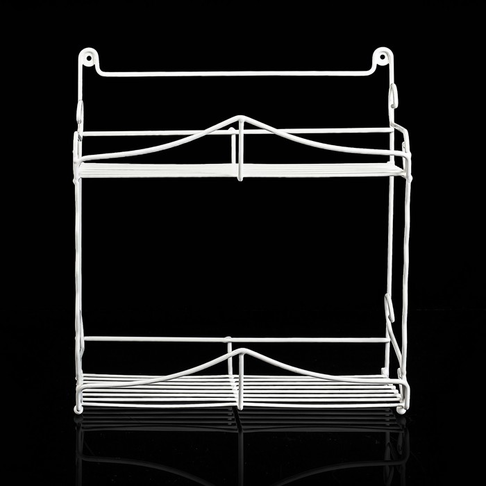 Полка 2х-ярусная белая 34,5х15х36 см