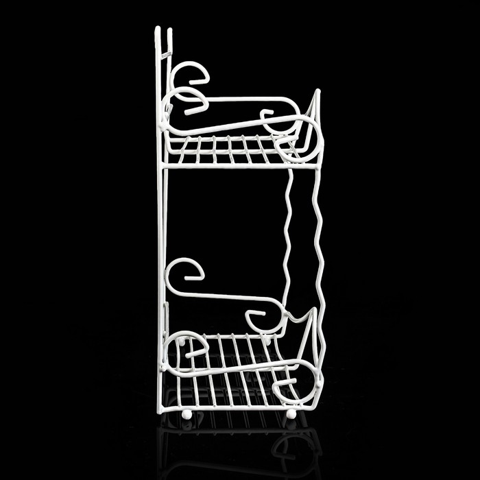 Полка 2х-ярусная белая 34,5х15х36 см