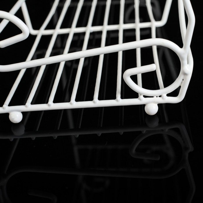 Полка 2х-ярусная белая 34,5х15х36 см