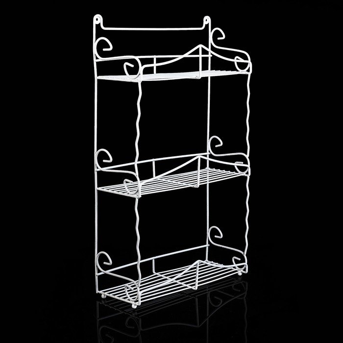 Полка 3х-ярусная белая 35,5х15,5х59 см