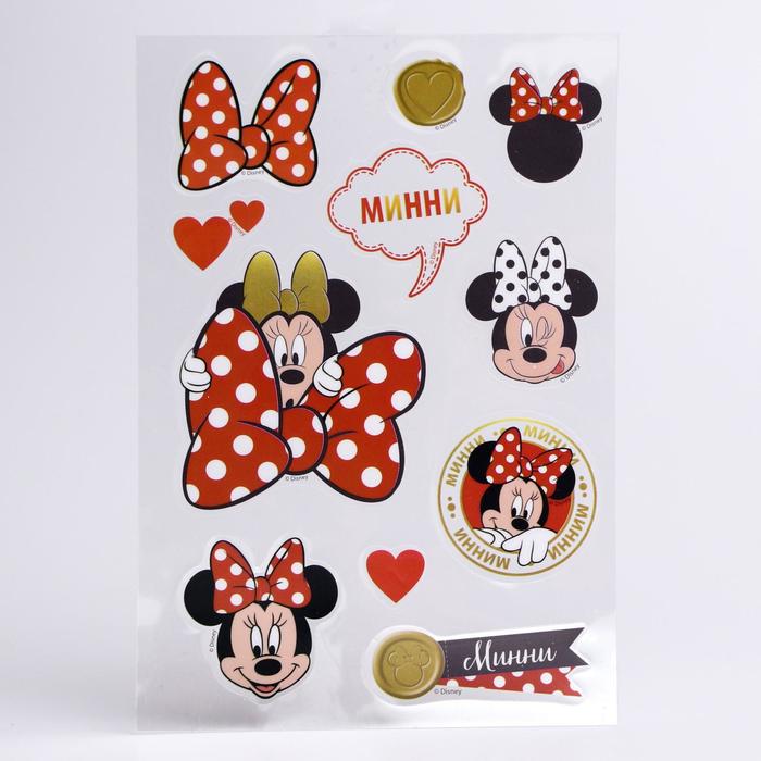 Наклейки на прозрачной пленке "Минни", Минни Маус