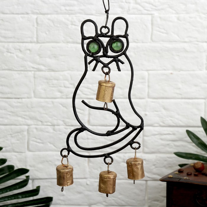 Подвесной колокольчик "Кот" 11х35х2,5 см