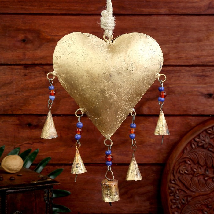 Подвесной колокольчик "Сердце" 17х45х3 см
