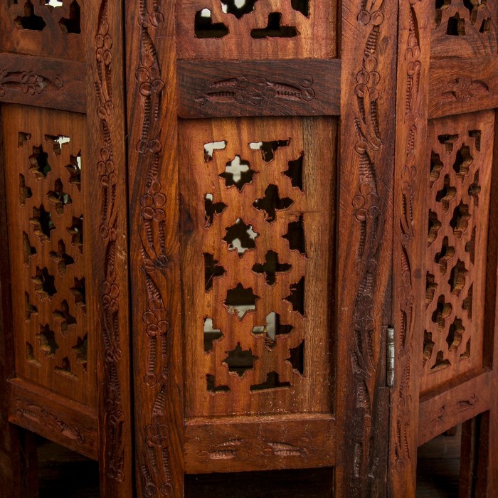 Интерьерный столик резной "Мираж" дерево 38х38х39 см