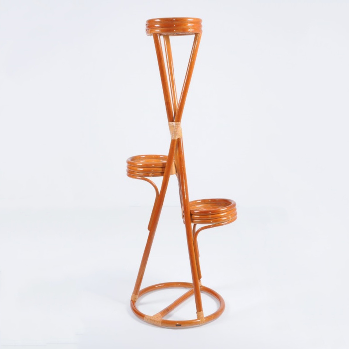 Подставка под цветы, натуральный ротанг, цвет коньячный, 15/26