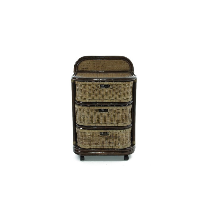 Тумба, натуральный ротанг, цвет тёмно-коньячный, 19/01