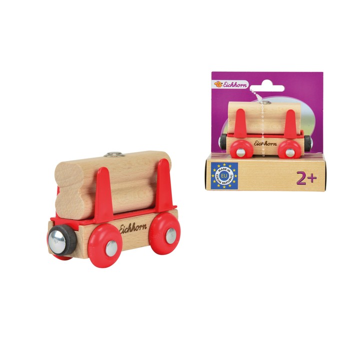 Игрушка "Вагон с брёвнами"