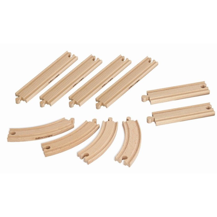 Игровой набор элементов деревянной железной дороги