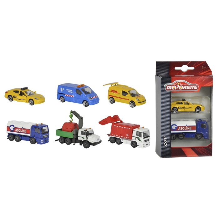 Машинка "Городская техника",две штуки, 1:12, МИКС