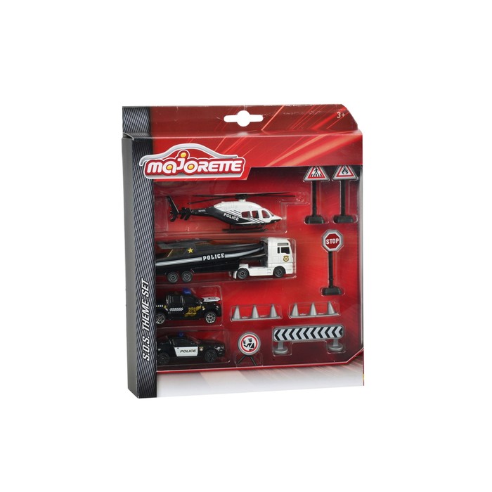 Игровой набор "Спасательный машины", с дорожными знаками, МИКС