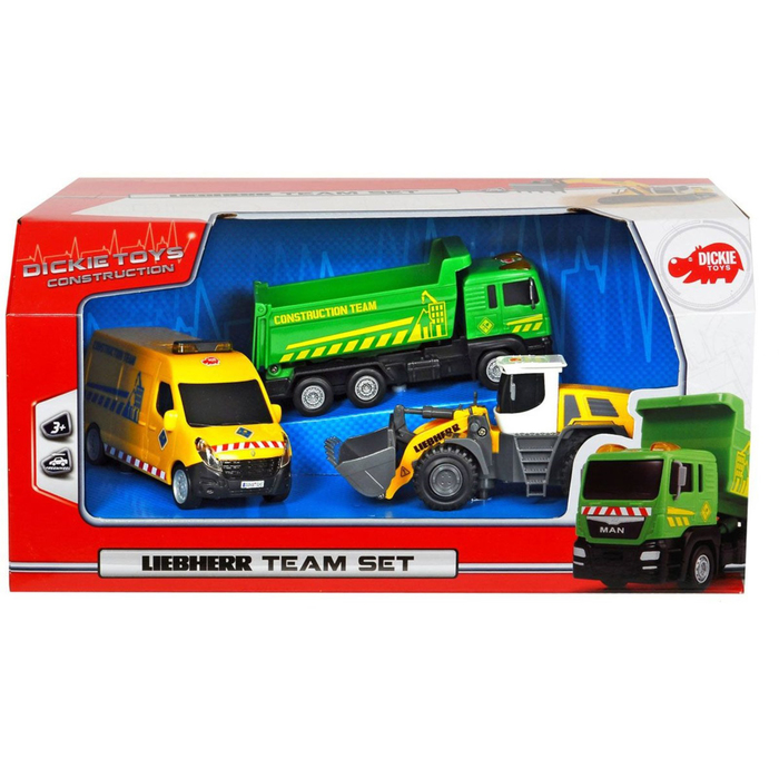 Игровой набор "Строительная техника", с тремя машинками, МИКС