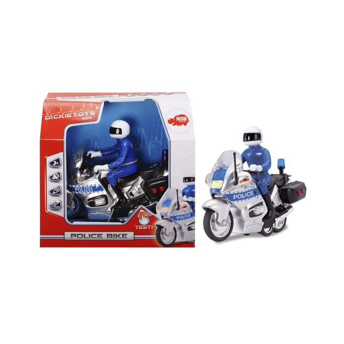 Игрушка "Полицейский мотоцикл фрикционный", со световым и звуковым эффектом, 15 см