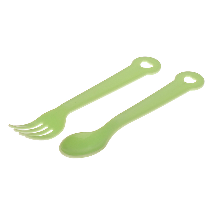 Набор детской посуды «Ням-ням», 4 предмета: тарелка, поильник, ложка, вилка, от 5 мес.