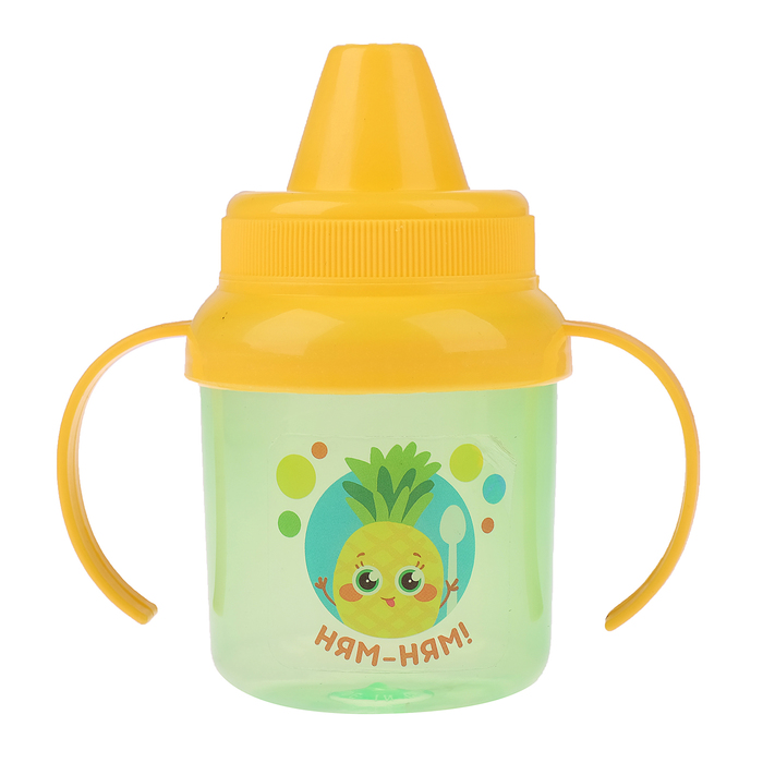 Набор детской посуды «Ням-ням», 4 предмета: тарелка, поильник, ложка, вилка, от 5 мес.