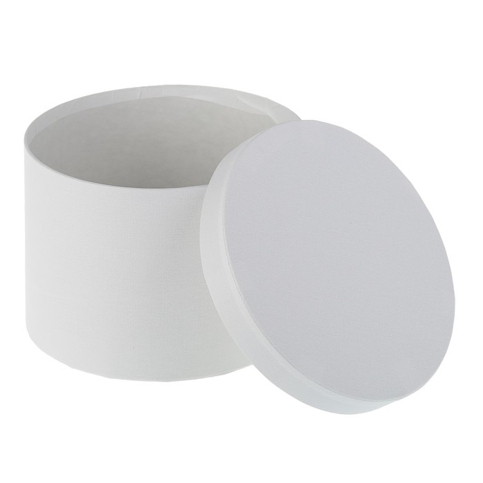 Набор круглых коробок 3в1 "Белая штукатурка", 30 х 30 х 30 - 20 х 20 х 15 см