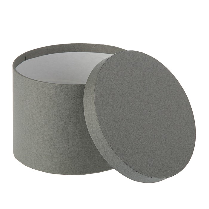 Набор круглых коробок 3в1 "Серая штукатурка", 30 х 30 х 30 - 20 х 20 х 15 см