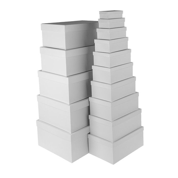 Набор коробок 15в1 "Белый жемчуг", 46,6 х 33 х 18 - 12 х 6,5 х 4 см