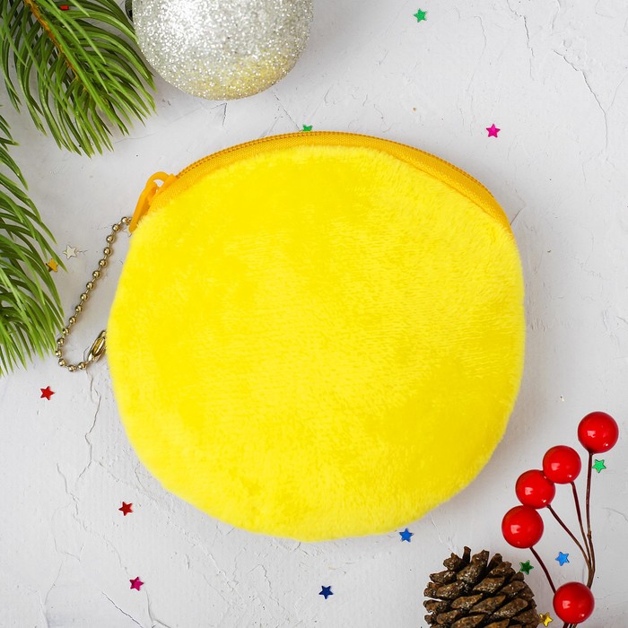 Мягкий кошелёк "Дед Мороз" на мешке снежинки