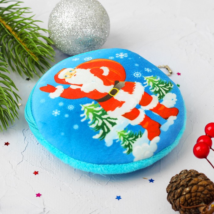 Мякий кошелёк "Дед Мороз и ёлочки"