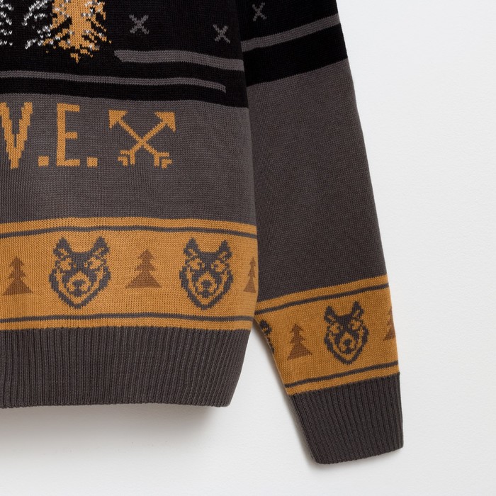 Джемпер мужской KAFTAN "BRAVE" серый р-р 54, 100% акрил